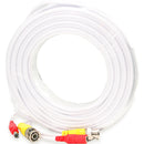 100 Feet White ready made cable with power and video for CCTV Surveillance System
