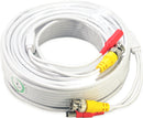 100 Feet White ready made cable with power and video for CCTV Surveillance System