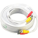 100 Feet White ready made cable with power and video for CCTV Surveillance System