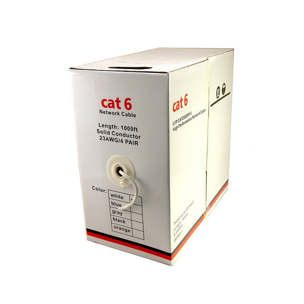 EV-CCAT6 1000ft Premium Solid UTP Cat6 Ethernet Network Cable
