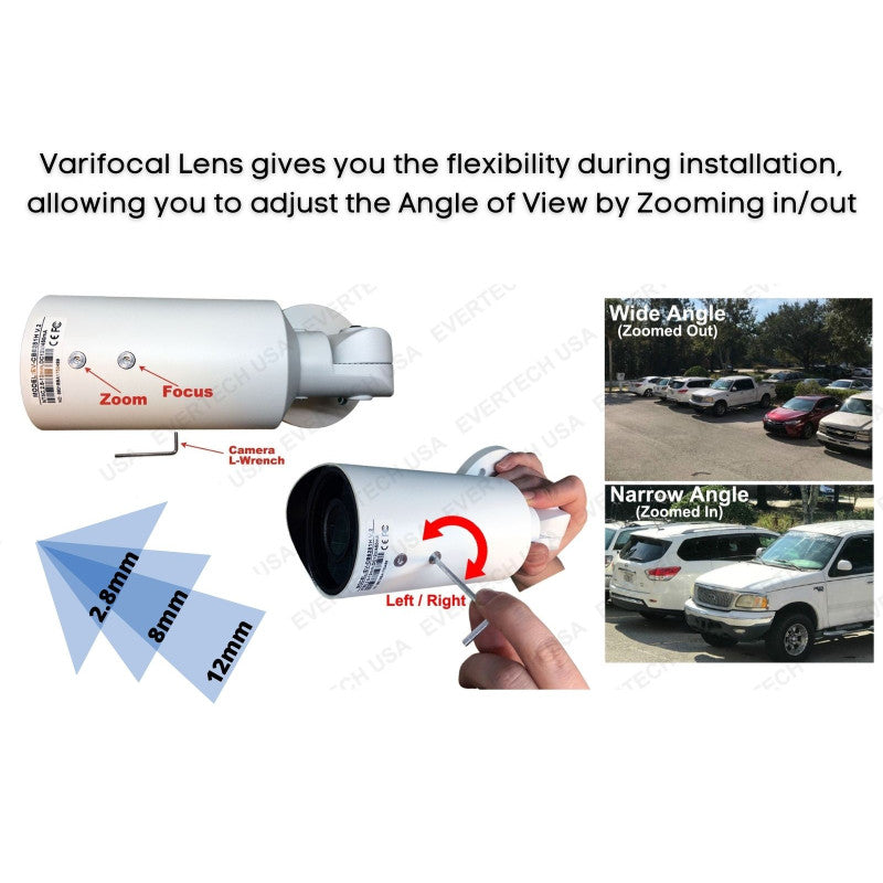 16 pcs. Evertech 1080P HD TVI AHD CVI Day Night Vision Indoor Outdoor CCTV Bullet Security Camera