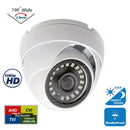 1080P Hybrid AHD/TVI/CVI/Analog Indoor/Outdoor Dome Security Camera with 50 feet premade Cable, CCTV Microphone and 12V DC Power Adapter