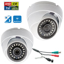 4X CCTV Security Camera HD 1080p AHD TVI CVI Analog Night Vision Outdoor Indoor w/Power Supply