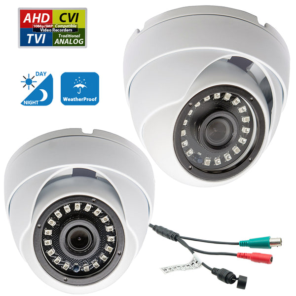 Pcs 1080p Dome CCTV Camera Wide Angle Lens Indoor Outdoor Weatherproof Metal casing