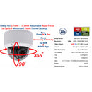 1080P HD 2.7-13.5mm Adjustable Auto-Focus 5 x Optical Motorized Zoom Dome Security Camera