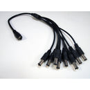 12V DC 5 Amper (5000 mA) UL Certified Power Adapter with 1 to 8 Splitter