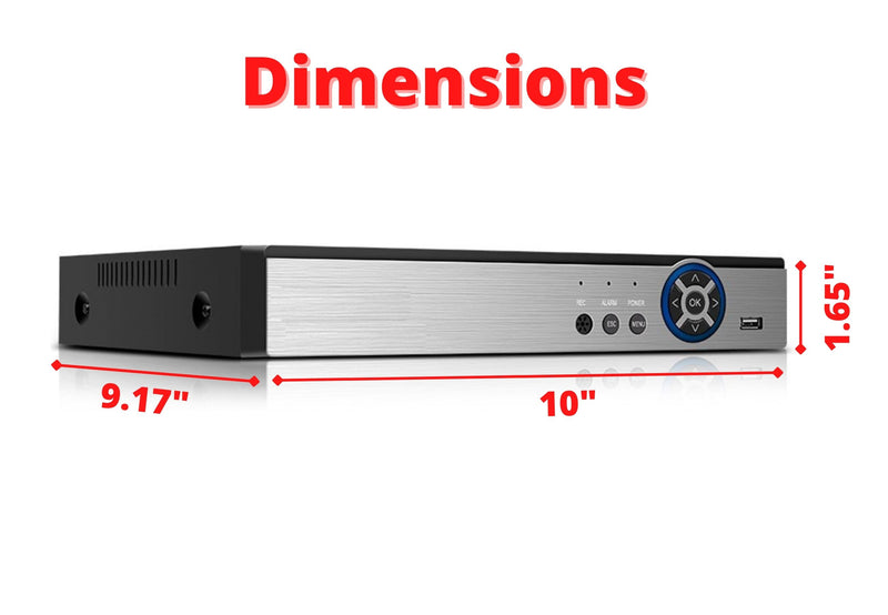 16 Channel 8TB HDD H.265 High-Definition Hybrid TVI AHD CVI Analog Home Office Standalone CCTV Security Digital Video Recorder