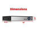 16 Channel 2TB HDD H.265 HD Standalone 4in1 AHD TVI CVI Analog Compatible CCTV Security Surveillance DVR