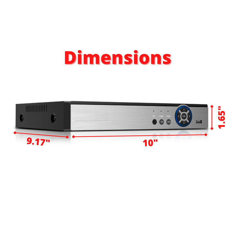 16 Channel 2TB HDD H.265 HD Standalone 4in1 AHD TVI CVI Analog Compatible CCTV Security Surveillance DVR