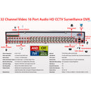 32 Channel 4TB H.265 AHD TVI CVI Analog Home Office Professional DVR Recorder HDMI QR Cloud Support with 4TB HDD Installed