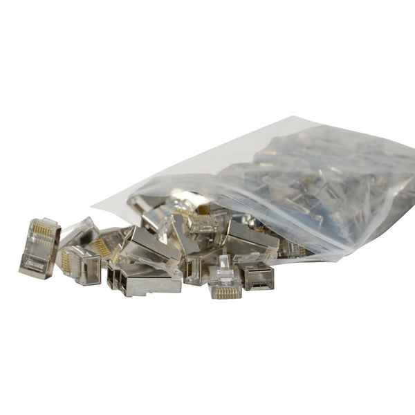 10 Pcs CAT6 Shielded RJ45 Pass Through Modular Plug Cable Connector End 8P8C