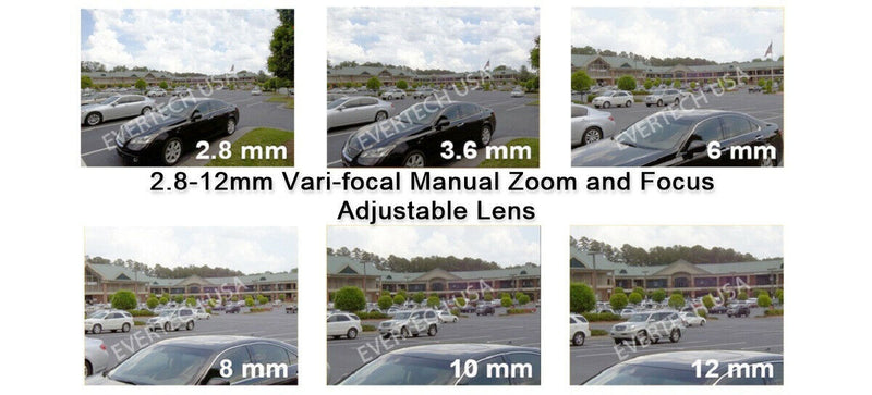 2 pcs. 1080p HD Security CCTV Camera 4-in-1 TVI/AHD/CVI/Analog (960H/CVBS) Day Night Vision Outdoor Indoor Weatherproof Wide Angle Manual Zoom CCTV Security Surveillance Camera