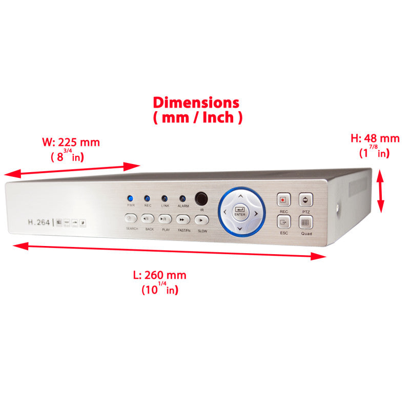 Evertech 8 Channel H265 DVR 2TB Hard Drive 1080p HD Smoke Detector Hidden Security Camera