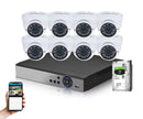 8 Channel 4TB HDD 1080P HD CCTV Dome Security Camera System with 2.8-12mm Manual Zoom Lens, 98ft Night Vision (No Cables or Camera Power)
