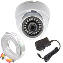 Evertech 1080p HD Dome Security Camera with CCTV Microphone 12V DC Adapter and 50ft Video Power and Audio Cable Set