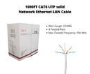 EV-CCAT6 1000ft Premium Solid UTP Cat6 Ethernet Network Cable