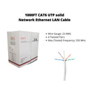 EV-CCAT6 1000ft Premium Solid UTP Cat6 Ethernet Network Cable