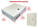 EV-PB18-10P Power Box - 18 Ch Channel 12 Volt DC Output CCTV Distributed Power Supply Box with 18pcs DC Male Pigtail