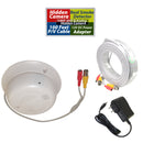 Hidden Spy Nanny 1080P AHD Security Camera with Functional Real Smoke Detector w/ 100ft Pre-made Cable and 12v DC Power Adapter