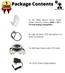 Evertech Motion Sensor Shape 1080p HD Security Camera with Night Vision Audio Kit AHD TVI CVI Analog Camera