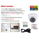 8 pcs. 1080P HD Dome CCTV Security Camera with 12V DC Power Supply Box