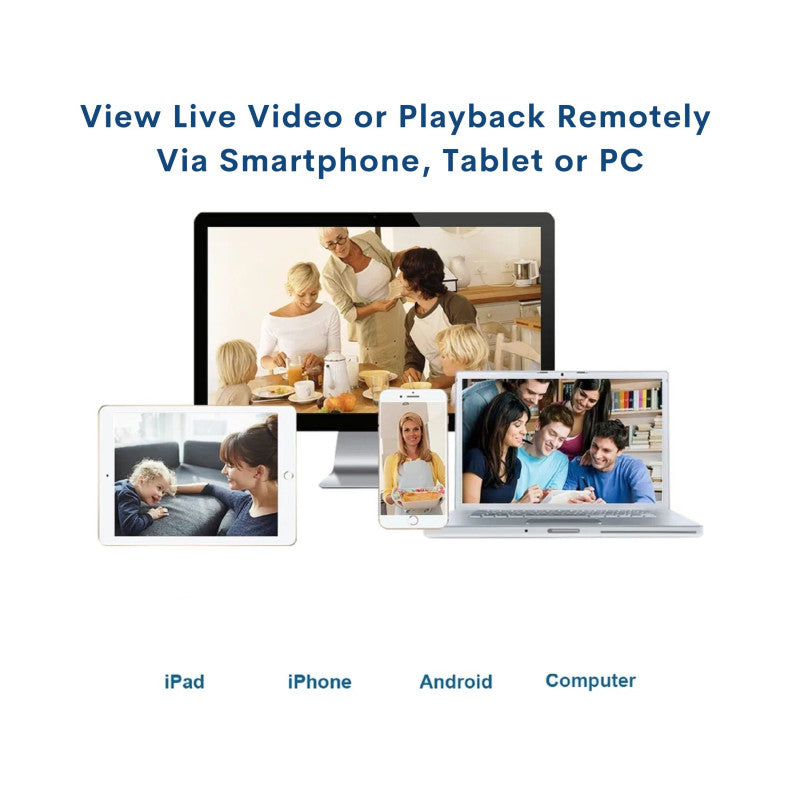 16 Channel 16TB H.265 2 Hard Drive Capacity 5MP Surveillance Video Recorder Compatible With AHD TVI CVI Analog Cameras