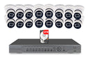 16 Channel 12TB H.265 HD 4K 8MP Network Video Recorder with 16 PoE IP Security Cameras with Audio (No Cables)