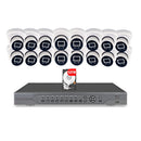 16 Channel 12TB H.265 HD 4K 8MP Network Video Recorder with 16 PoE IP Security Cameras with Audio (No Cables)